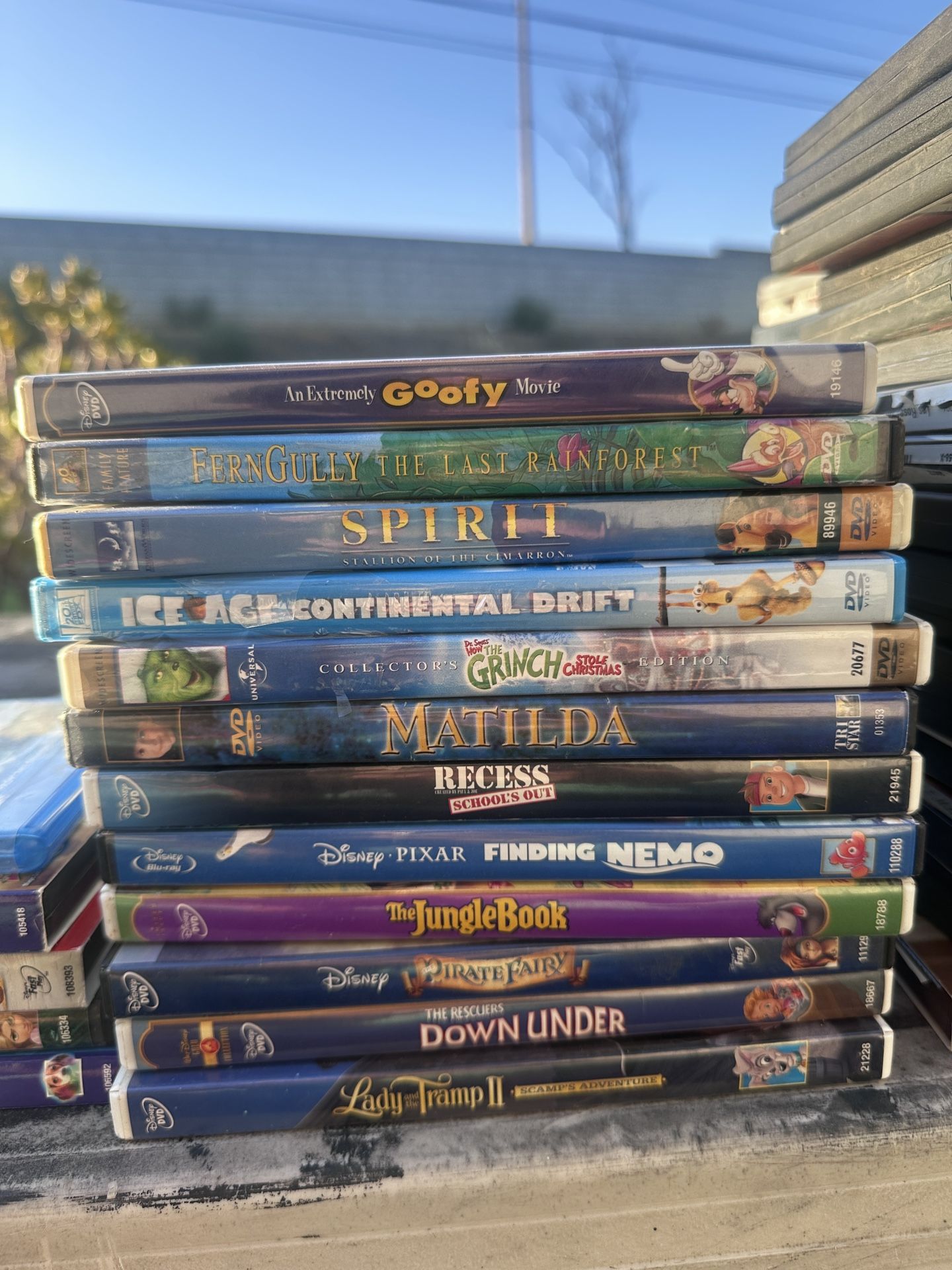 Disney and other movies $5dollars each