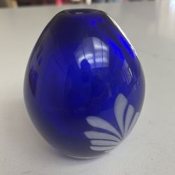 Vintage Cobalt Blue Glass Bud Vase