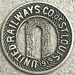 1919 - 1 City Fare - United Railway Co. of St. Louis - Small Date