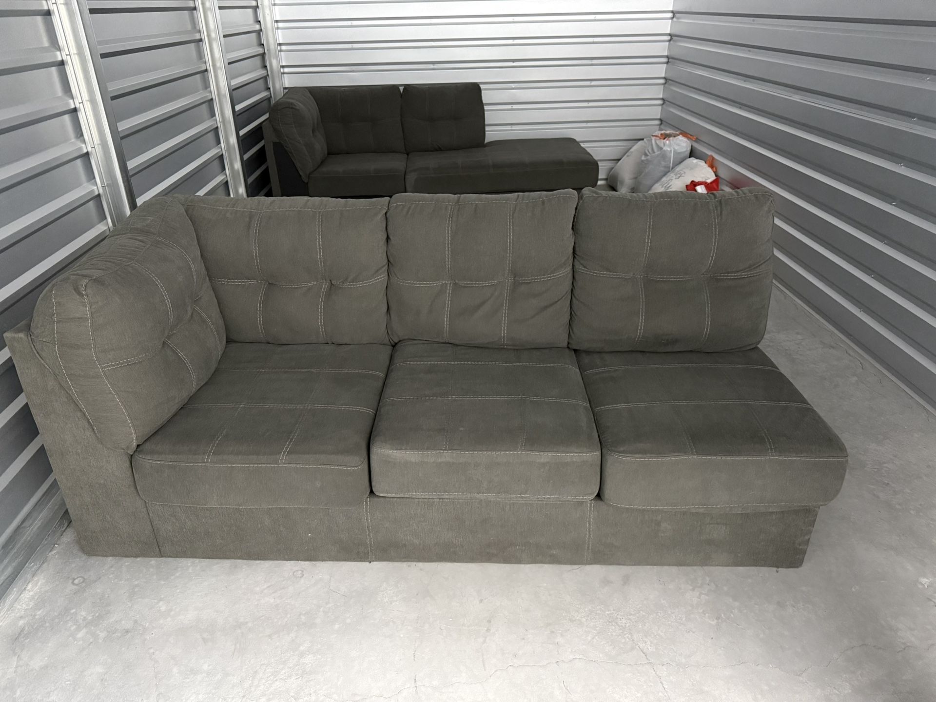 Gray Two Piece Sectional