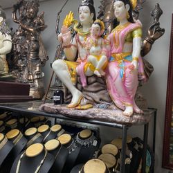 Shiva & Parvati Ji With Ganesha 30”