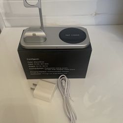 Wireless Charging Station 3 in 1 Wireless Charger Metal Charging Station