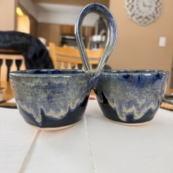 Glazed Pottery Handled Saucer 