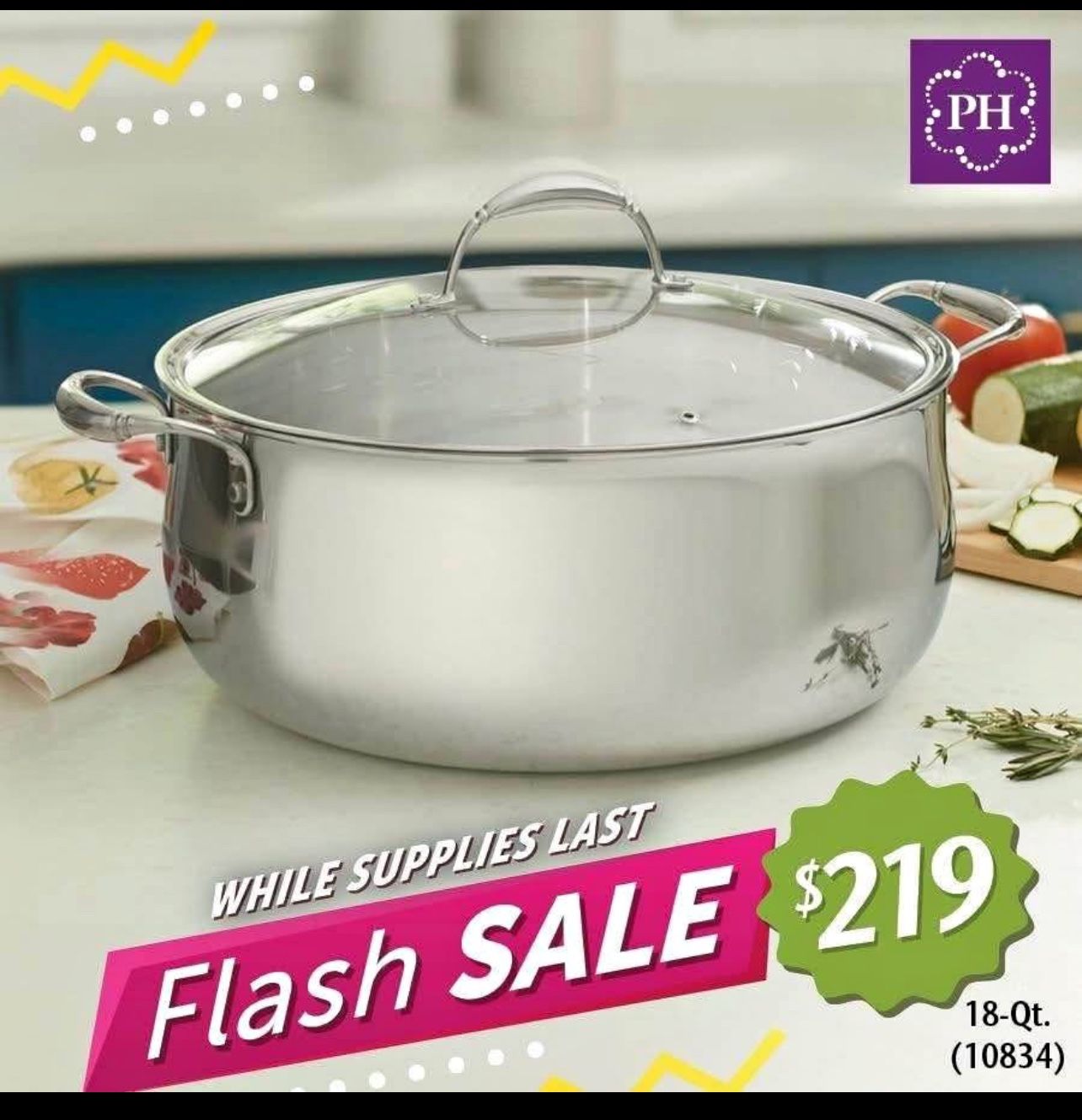 Cacerola 18 Qt Tri-ply Princess House 