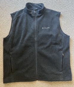 Columbia Mens Gray Fleece Vest XL