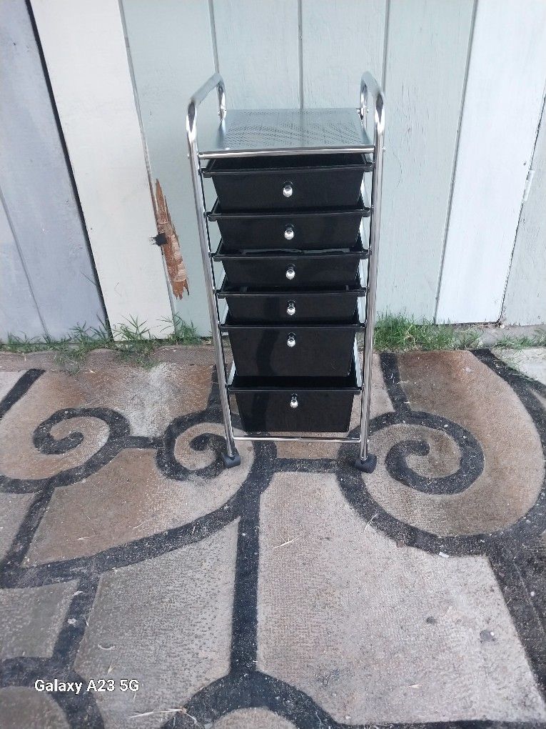 6 DRAWER ROLLING CART