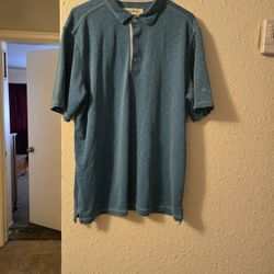 Tommy Bahama blue polo shirt