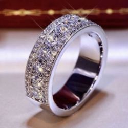 *NEW ARRIVAL* Dazzling CZ Engagement Wedding Band Ring Sizes 6 / 9 *See My Other 600 Items*