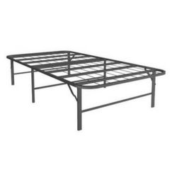 Foldable Metal Platform Bed Frame  Foundation, Black - Twin 