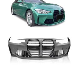 Facelift M3 G80 Style For 2013-18 BMW 3 Series F30 Front Bumper Cover kit Grille