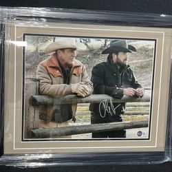 Framed Cole Hauser RIP WHEELER Autographed Signed YELLOWSTONE 11x14 Photo Beckett BAS