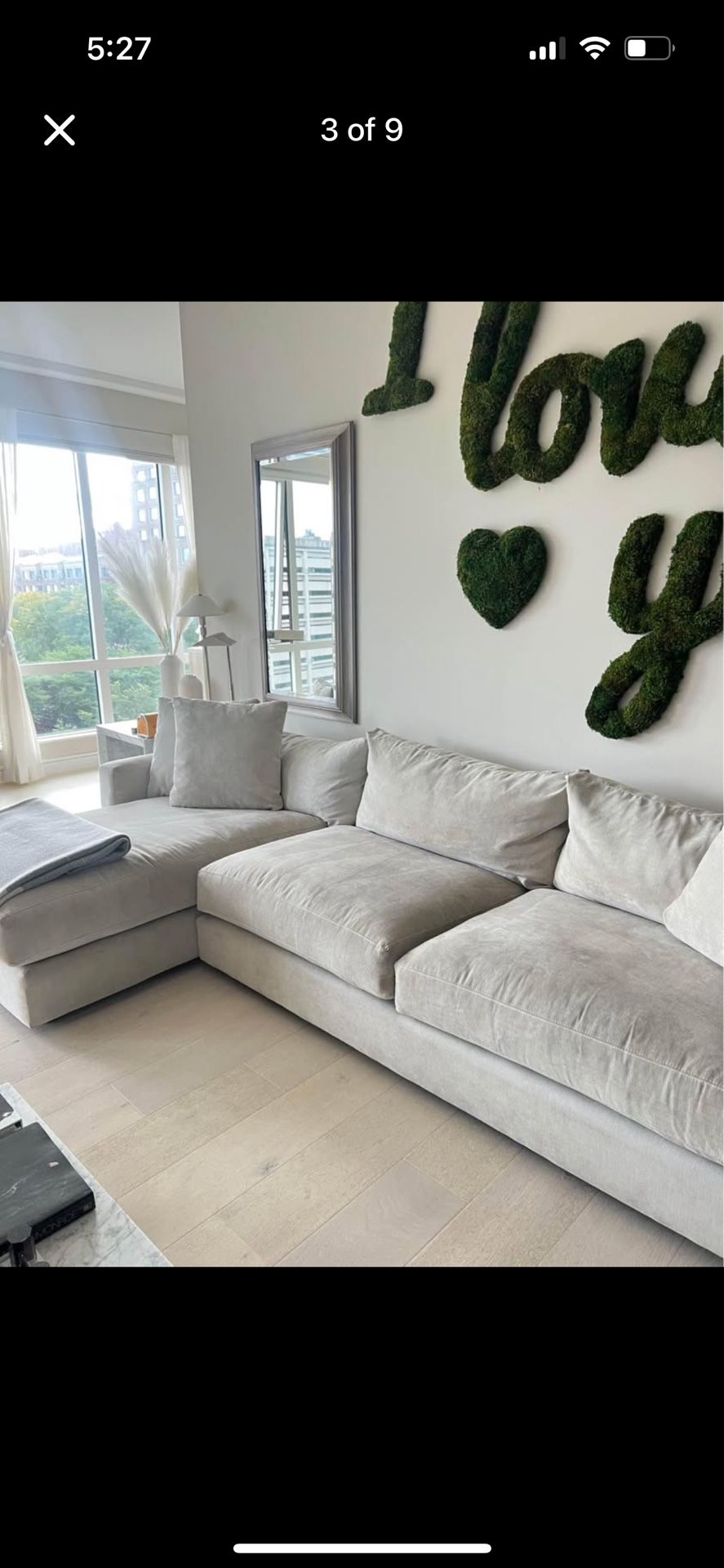 Grey Two Piece Sectional