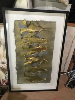 Gold paper style wall decor
