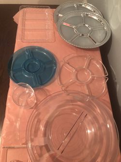 plastic tableware for a party, all for 10$