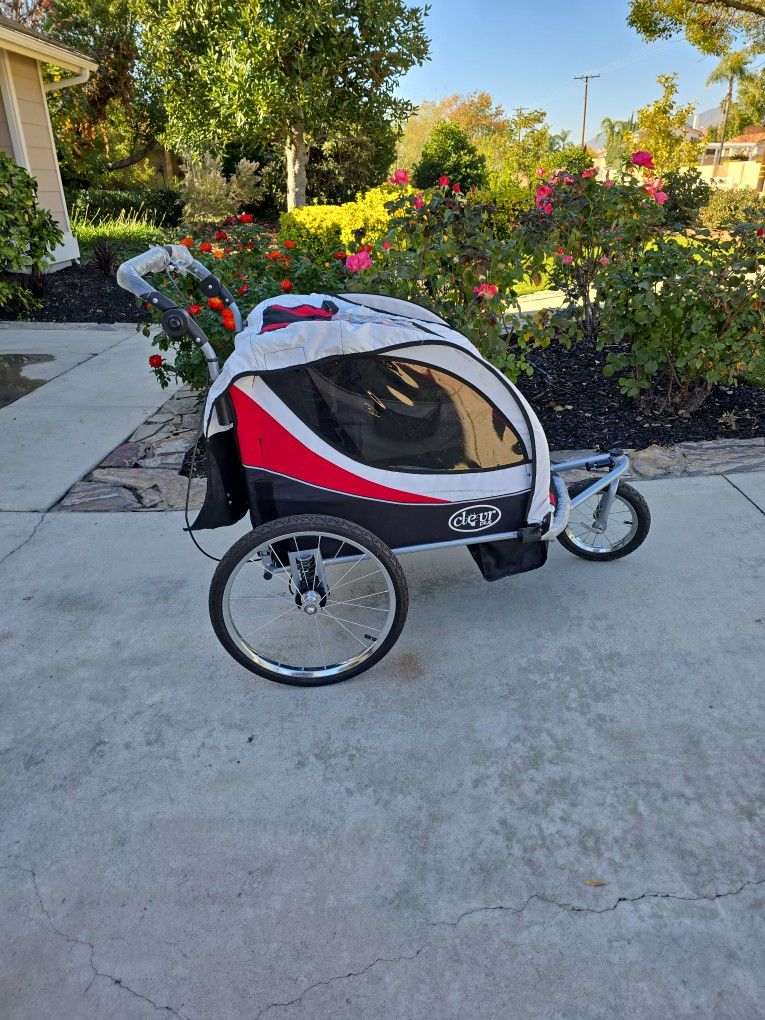 Double Seat Bike Trailer Stroller Jogger