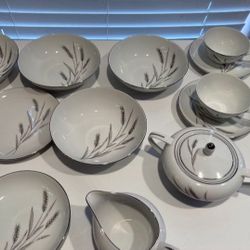 Vintage Harvest Nasco Fine China Made In Japan Tea Platter 