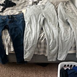 Levi Jeans And Some Sweat Pants 