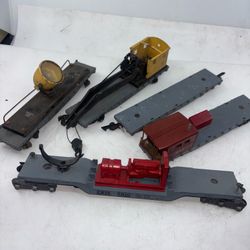 Lot of 5 American Flyer C@Searchlight Flatcar Crabe 42597 Untested As Is
