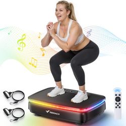 MERACH LED Light Vibration Plate Exercise Machine, Vibrating Muscle Toner