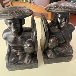 200 Year Old Antique Indonesian Book Ends 