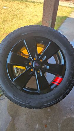 Ford 20" 6 lug black stock rims (set)