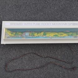 Vintage Light Up Beer Mountain Wall  Sign Large 