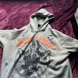 Broken promises x sp5der hoodie Large