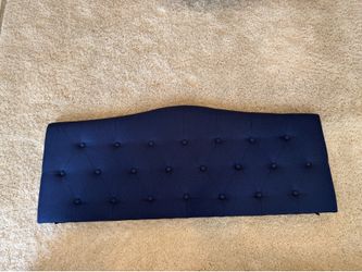 Blue Tufted Queen Headboard – Excellent Condition – $15