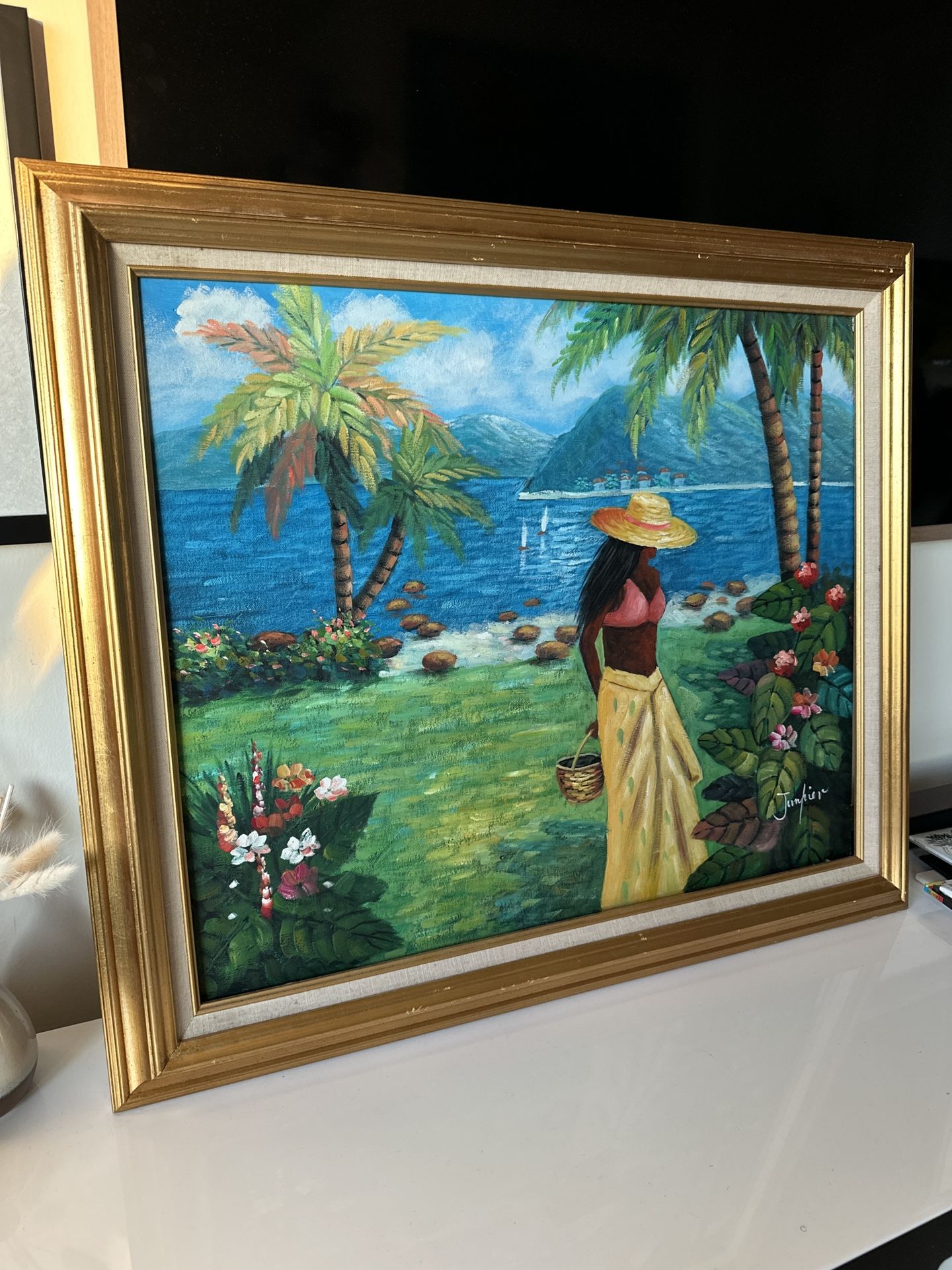 Large oil paint on frame