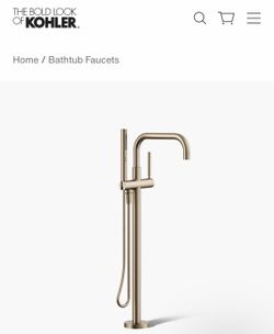 Kohler Purist Floor Mount Faucet with hand shower