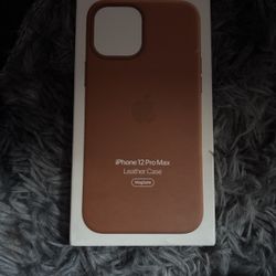 Iphone 12 Pro Max, Genuine, Apple Leather Case Magsafe 