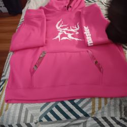 176 Girls Pink Buck Hoodie.