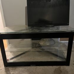 Very Nice Tv Stand Solid Glass And Very Sturdy