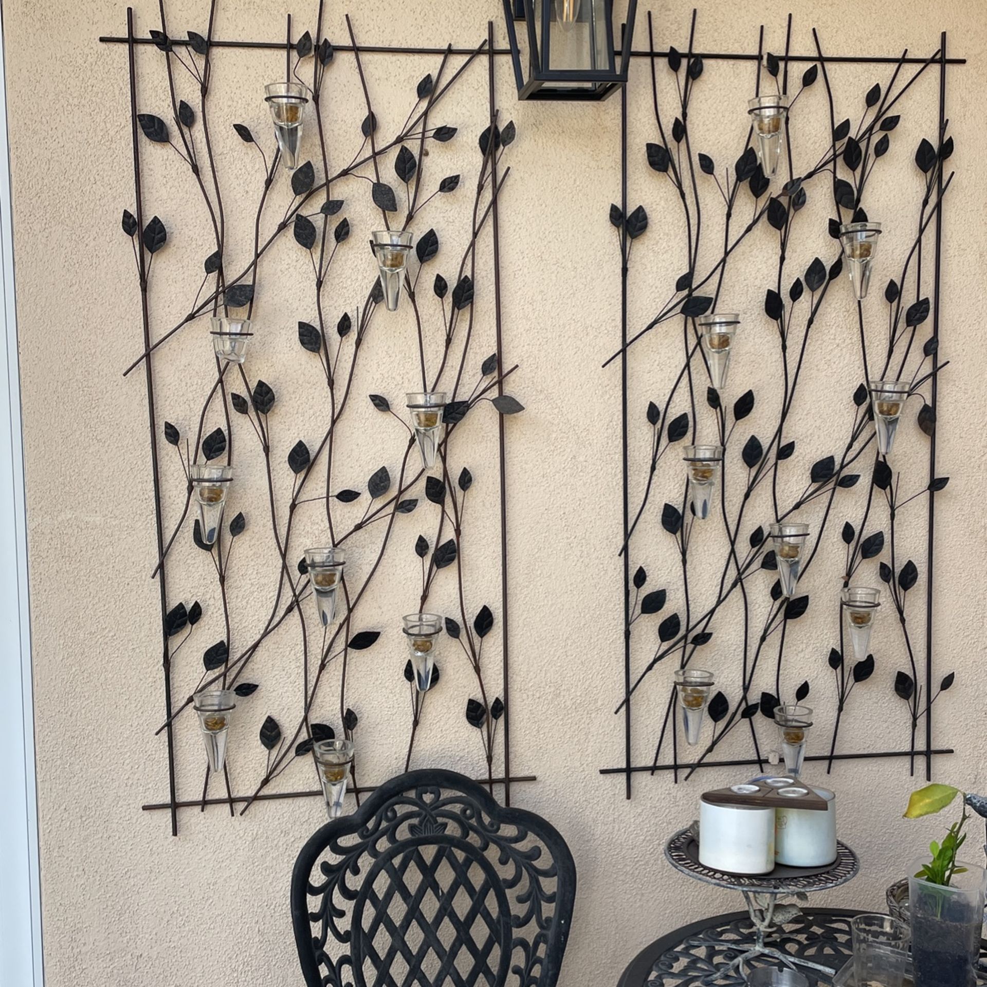 Candle Wall Holder / Three Tier / Glass Votive Decorative 