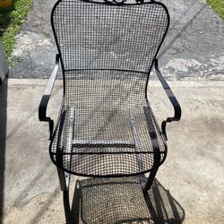 Vintage Wrought Iron Spring Chair