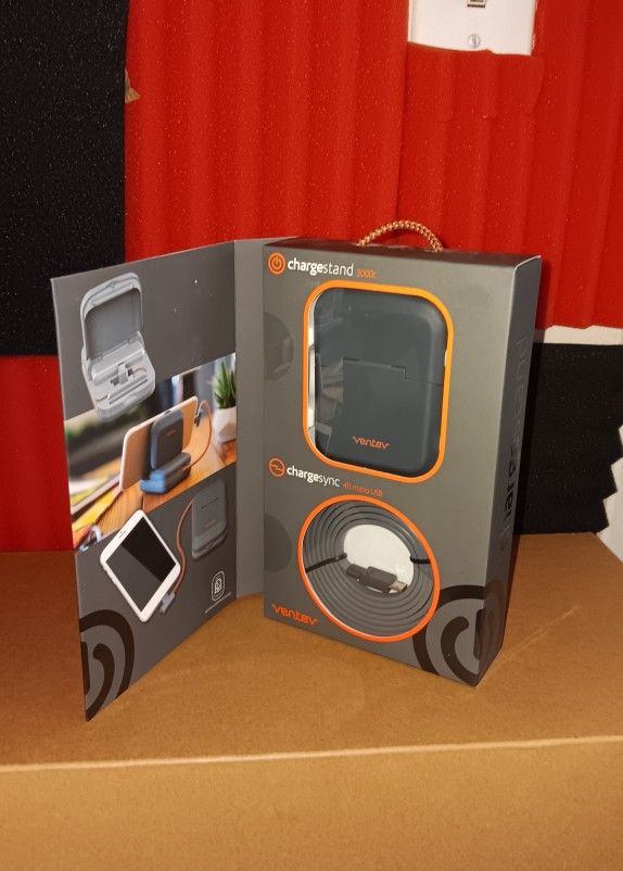3000c Micro USB Charge Stand & Portable Battery - Ventev