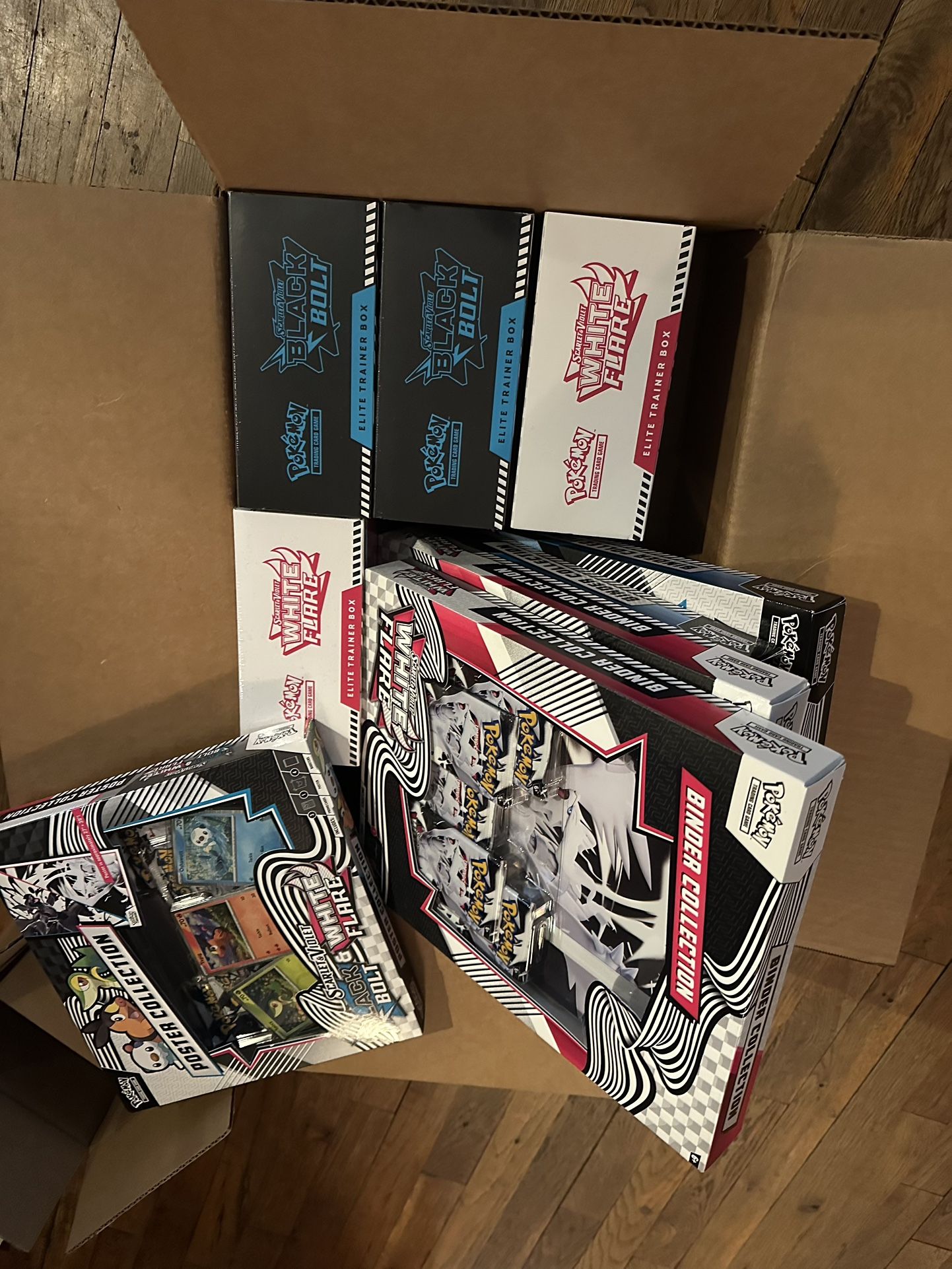 Black Bolt And White Flare Bulk !!!! 4 Etbs 4 Binders 1 Poster Collection