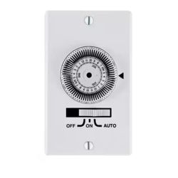 20 Amp 24-Hour Indoor In-Wall Heavy-Duty Mechanical Timer, White