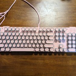 Pink Custom Wired Mechanical Keyboard