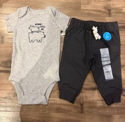 Carter's Baby Bodysuit and Jogger Pants Set 6M