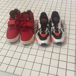 2 Pairs Of Shoes One Pair Of Adidas And One Pair Of Pumas.