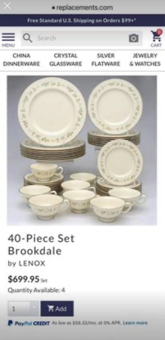 Lenox Brookdale China Set