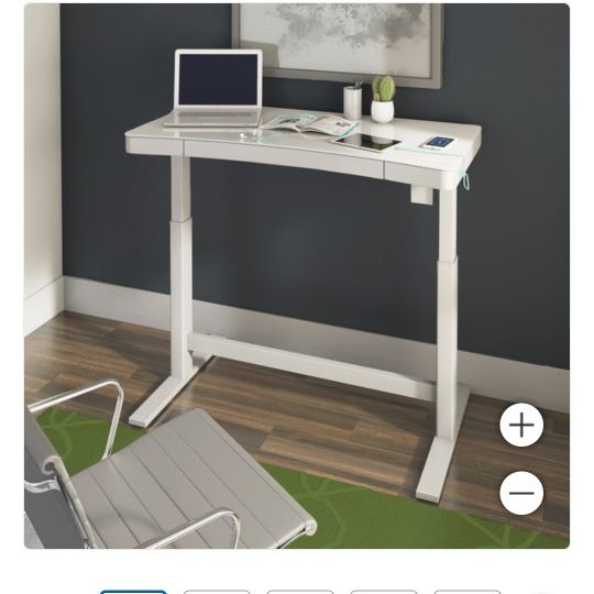 Adjustable Stand Up Desk Trevanti Glass Top (Costco)