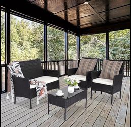 Brand new black patio set outdoor furniture set