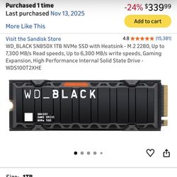 WD_BLACK 1gb Hard drive 