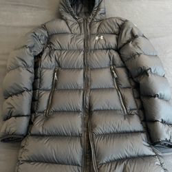 Under Armour UA Storm Long Down Jacket Black Sapphire XL – Warm Winter Coat
