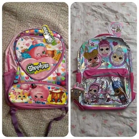 Shopkins Or LOL Backpacks Each $20