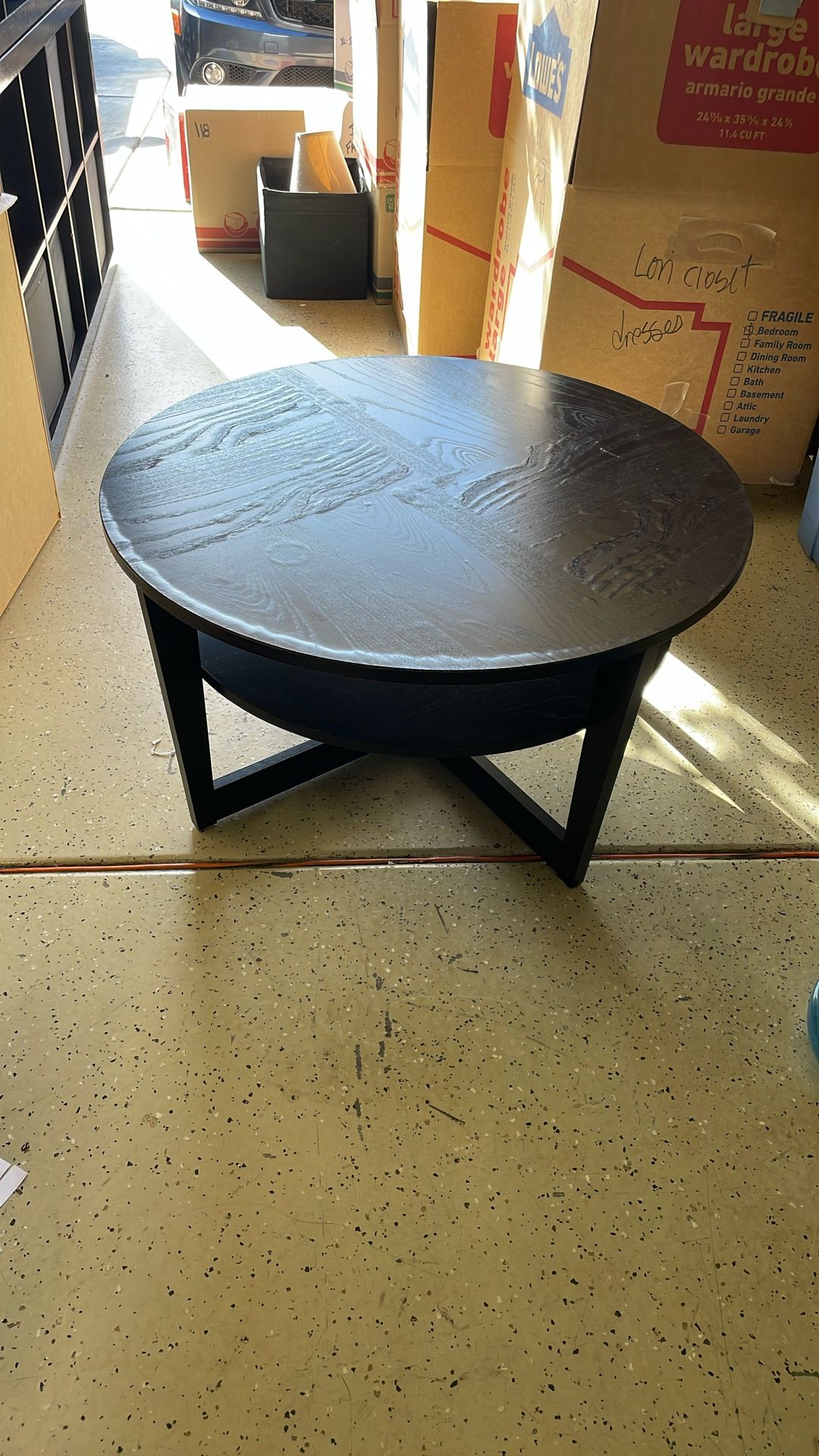 Espresso/Black Coffee Table