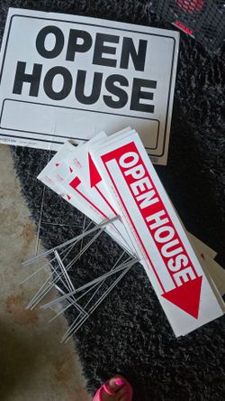 Open house signs and stakes