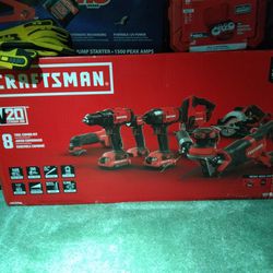Craftsman 8 Peice  Tool Set With Batteries And Charger 